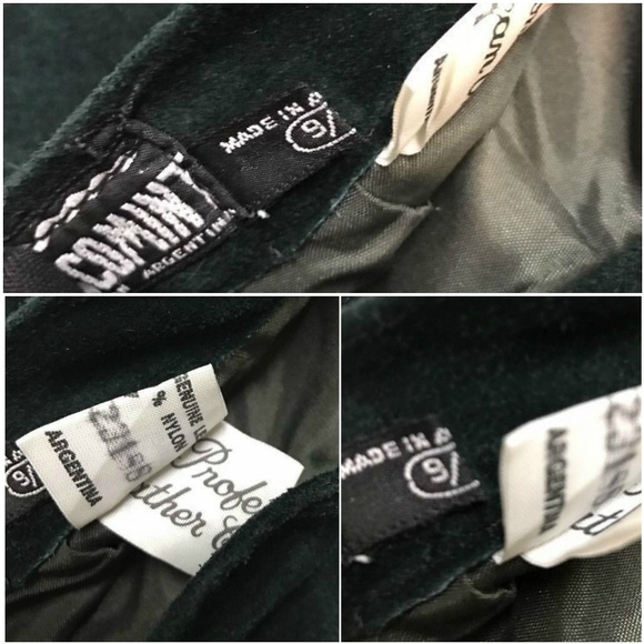 COMINT Leather Suede Pencil Forrest Skirt - Picture 3 of 8